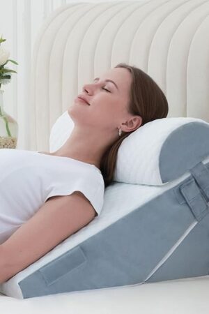 3Pcs Orthopedic Bed Wedge Pillow for Sleeping, Adjustable 9&12 Inch Memory Foam Wedge Pillow Post Surgery or Back, Neck and Knee Support, Triangle Pillow for Acid Reflux Gerd Snoring