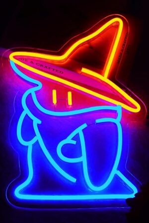 Black Mage FF Neon Signs Fantasy Neon Lights Final Black Fantasy Mage Led Light Sign Party Masquerade Christmas Bedroom Bar Living Room Party Man Cave Game Room Party Gamer Decor 14 * 11 Inch