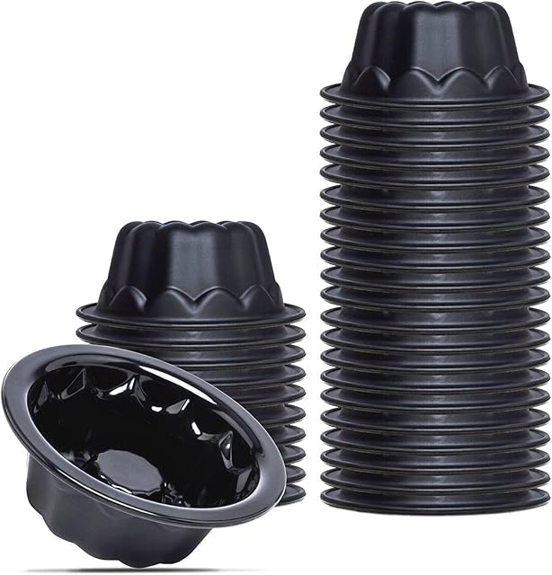 25-Pack Mini Cake Pans for Baking - 4 Inches Silicone Cake Pans for Flan Molds - Reusable Cake Mold for Pumpkin Cake, Jelly, Brownies