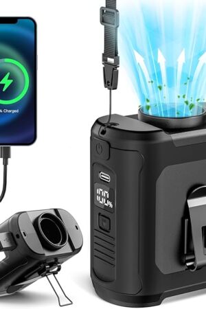 2025 Portable Personal Waist Fan &Neck Fan - Up to 40H Runtime 10000mAh Rechargeable Clip-On Fan, 16000RPM Brushless Motor, 5 Speeds Hands-Free Use, Personal Body Cooling for Camping/Worksites/Outdoor