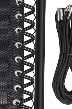 4PCS Replacement Cord for Zero Gravity Chair, Universal Elastic Repair Cord for Recliners Replacement Laces Rope for Lounge, Bungee Beach Chair (Black)