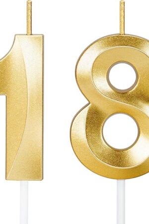 18th Birthday Candles,18th Birthday Decorations for Girls Boys,Happy Birthday Cake Topper for Men,18 Year Old Boy Birthday Gifts