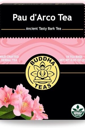 Buddha Teas Pau d'Arco Tea - OU Kosher, 18 Bleach-Free Tea Bags
