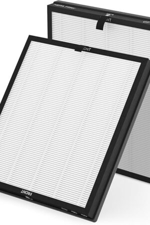 2 Packs MR5866 Replacement Filter Compatible with Morento/FLANUR MR5866 Air Cleaner Purifier, 2-in-1 Filter, Basics Version White