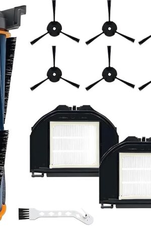 10 PCS Vacuum Accessories Kit Compatible with Shark RV2310AE/AV2310AE Matrix Robot Vacuum Cleaner Filter Replacement, 1 Main Brush, 6 Side Brushes, 2 Filters, 1 Cleaning Brush