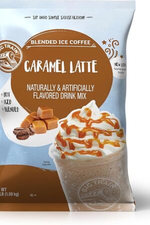 Big Train Caramel Latte Blended Ice Coffee Beverage Mix, 3.5 lb (Pack of 1)