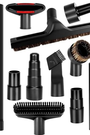 13Pcs Universal Vacuum Attachments for Shop Vac Accessories, Shop Vacuum Wet and Dry Attachments Kit with Hair Brush Extension for 1 1/4 Vacuum Hose Adapter