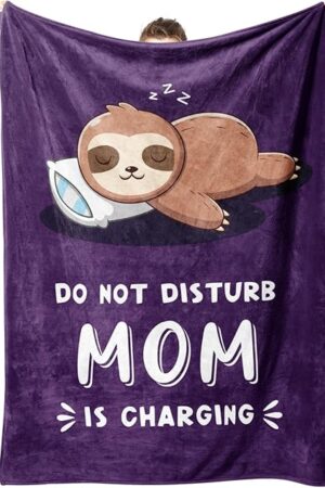 Blanket Mom is Charging Sloth Super Soft Throws Blanket 60" x 50"