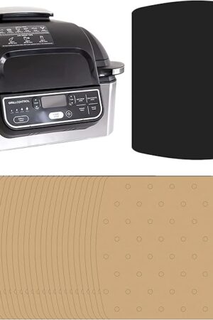 Air Fryer Unbleached Parchment Paper For Ninja Foodi Grill 5-in-1 AG301, 4qt Ninja Foodi Accessories, AirFryer Accessories, 100pcs Air Fryer Liners, Heat Resistant Mat Cookware by INFRAOVENS