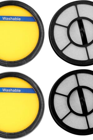4PCS Washable Filter for Eureka DCF25 & EF7 Fit AS3030AE, AS3033A, AS3101A, AS3104AX, AS3304A Vacuum Cleaner Replacement, Parts 67600 & 68657