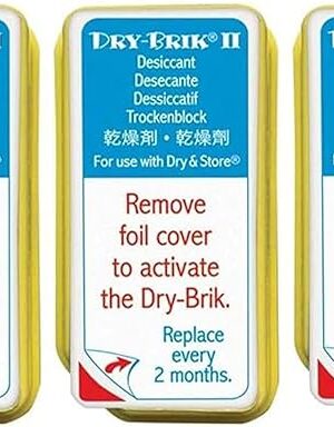 Dry-Brik® II Desiccant Blocks - 3 Blocks (1 Pack of 3 Blocks)| Replacement Moisture Absorbing Block for the Global II and Zephyr by Dry & Store | Hearing Device Dehumidifiers