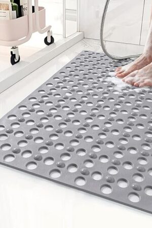 Bathtub and Shower Mat 31x17 inch Grey