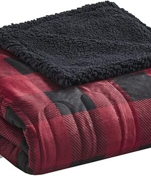 Woolrich Linden Mink to Berber Electric Blanket 60x70 Red