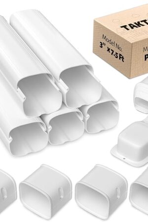 3" 7.5 Ft Mini Split Line Set Cover, Line Set Cover for Mini Split Air Conditioner and Central AC