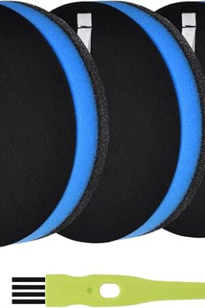 3 Sets Replacement Filter Compatible with Bissell Cleanview Pet Vacuum 2252 2254 2256 2258 2486 PowerGroom 22528 PowerForce 3334 Powerlifter, PowerClean & PowerEase, Compare to Parts # 12141 & 1601972