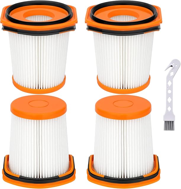 Artraise WS642AE Filter Replacement for Shark WS642AE WS640AE Wandvac Self-Empty System Ultra-Lightweight Powerful Cordless Stick Vacuum (4 Pack Filters)