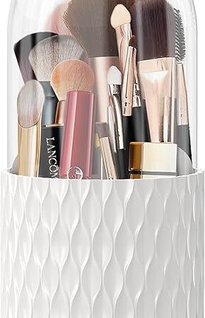 360 Rotating Makeup Brush Holder Cosmetics Make up Brush Organizer Dustproof Waterproof