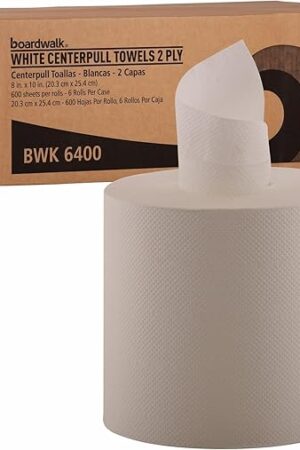 Boardwalk B6400 7.87 in. x 10 in. 2-Ply Perforated Center-Pull Hand Towels - White (6/Carton)