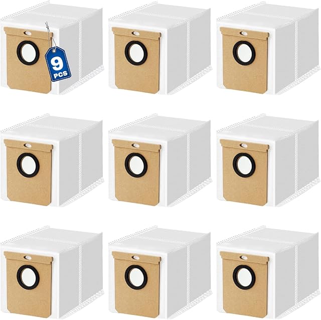 Dust Bags Accessories Parts for Eufy L50 SES L60 L60 Hybrid for Haier H9 Plus Vacuum Cleaner, 2.5 L Large Replacement Vacuum Bags, 9 Pack