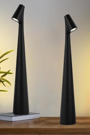 Black Set of 2 Table Lamps Desk Lights