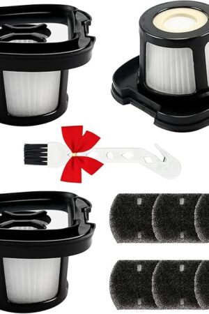 3 Pack Handheld Vacuum Filter for Bissell Pet Hair Eraser Lithium Ion Hand Vacuum filter Replacement 2390 2390A 2389 2579 2284W Replaces 1614203 1614212 1614204 with 1 Little Brush for Gift