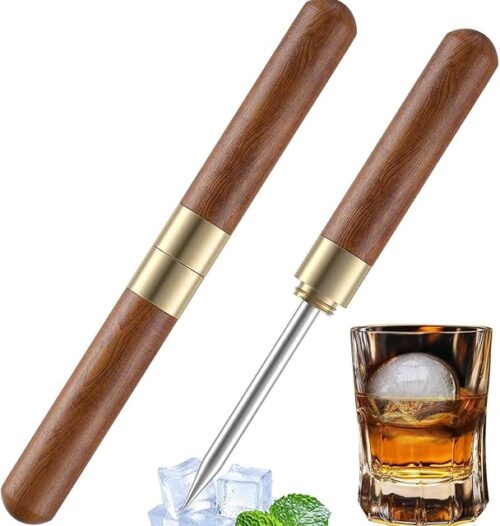 ?Pack of 2】Ice Pick, Ice Pick Tool With Cover Non-Slip, Ice Picks Stainless Steel For Breaking Ice, Easy Grip, For Kitchen, Bars, Camping, Restaurant, Bartender