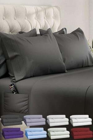 DREAMCARE 2500 Supreme Collection Hotel Luxury Cooling Bed Sheets Set Extra Soft with Side Pocket