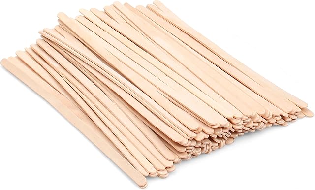 ANTETOK Wooden Coffee Stirrers - Coffee Stir Sticks 7.5 Inch,100pcs Disposable Birch Wood Coffee/Beverage Stirrers,Swizzle Drink Sticks,Coffee Bar Accessories