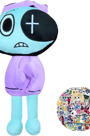 Dandy's World Plush 11" Astro Plush Stuffed Figure Pillow for Video Game Fans Room Decor with a Sticker Set