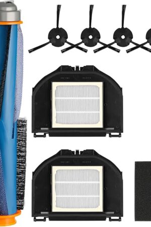 Vacuum Replacement Parts Compatible With Shark RV2310AE AV2310AE RV2310AE RV2320S UR2350AE RV2300S Matrix Robot Vacuum Cleaner, 1 Brush, 2 HEPA Filter, 4 Side Brush, 1 Sponge Filter(Not For RV2310)