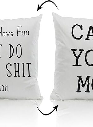 ZJSYXXU Call Your Mom Throw Pillow Covers 18x18 Inch, Funny College Dorm Decor Decorative Pillowcases Cushion Cover Decor for Couch Sofa Living Room, Graduation Gifts for Daughter Son