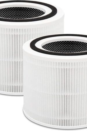 240 Replacement Filter Compatible with Puroair 240 Air Filter, 3-in-1 High Efficienoy Filten with Activated Carbon Filter for 99.97% Air Particles, Smoke and Odor, 2 Pack