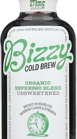Bizzy Cold Brew Coffee, Organic, Espresso Blend, Unsweetened - 48 fl oz