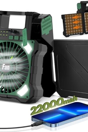 Camping Solar Fan Solar Powered Fan Portable Fans USB-C Fans