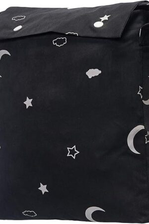 Amazon Basics Portable Blackout Curtain Shade with Suction Cups, 50" W x 78" L, 1-Pack, Moon and Stars