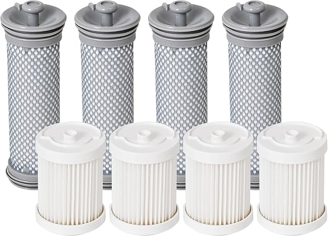 8 Pack Replacement filter kit for Tineco A10/A11 Hero, A10/A11 Master & PURE ONE S11/S12/X, PWRHERO11 Snap Cordless Vacuums, 4 pack pre filters & 4 pack post filters