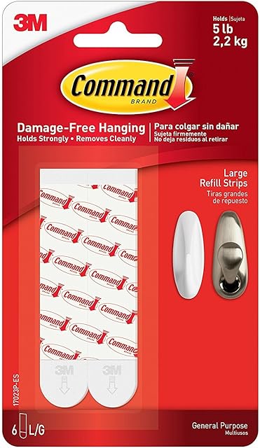 Command Mounting Refill Strips, Large, 6-Strip