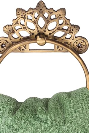 Victorian Towel Ring | Solid Brass | Antique 6 inches | Hand Towel Hanger | Round Towel Holder for Bathroom, Toilet,Kitchen Accessories Handmade | Wall Mounted | Napkin Holder