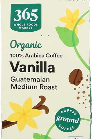 365 by Whole Foods Market, Organic Vanilla Guatemalan Medium Roast Ground Coffee, 12 Ounce