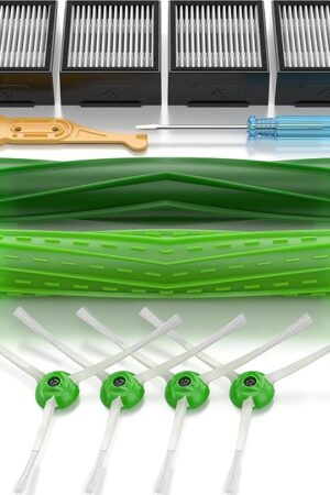 Vacuum Cleaner Parts Compatible With iRobot Roomba i3, i4, E5, E6, E7, I, E & J - Accessories Kit - Set of 2 Roller Brushes, 4 Side Brushes, 4 Filters Replacement by Apex Essentials