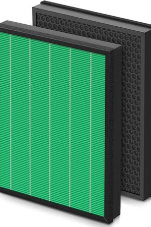 400/400S Replacement Filter for Coway AIRMEGA Max2 400 400S 400(G) 400S(G) Air Purifier, Max2 Green HEPA and Active Carbon Filter Set, AP-2015-FP, 1 Set