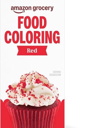 Amazon Grocery, Red Food Coloring, 1 Fl Oz (Previously Amazon Fresh, Packaging May Vary)