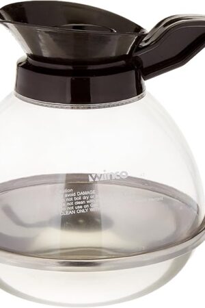 Winco Plastic Coffee Decanter, Stainless Steel, 64-Ounce, Medium