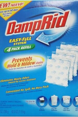 DampRid FG92 Moisture Absorber Easy-Fill System Refill, 4-10.5-Ounce Packets 2 pack