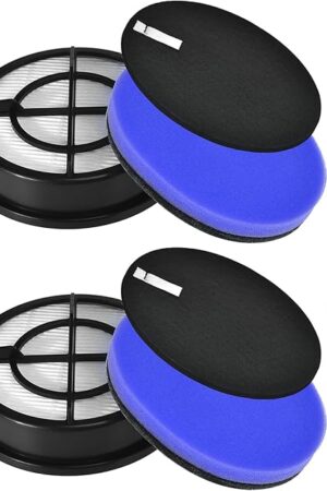 27909 Filter Replacement for Bissell Pet Hair Eraser Turbo Plus/Rewind/Pro Vacuum 2281 2461 2790 series, for Bissell MultiClean Allergen Pet Slim Vacuum 3126, Replace to part # 1606751&1603437