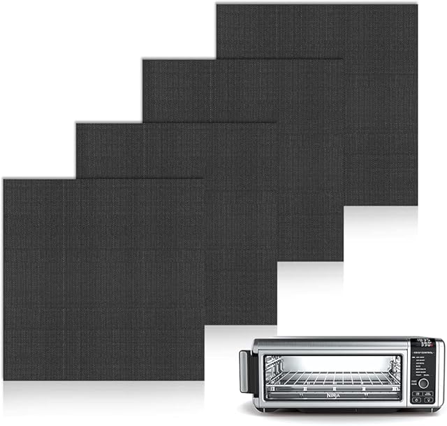 4 Pack Air Fryer Liners for Ninja Flip Toaster Oven & Air Fryer, Non-stick Reusable