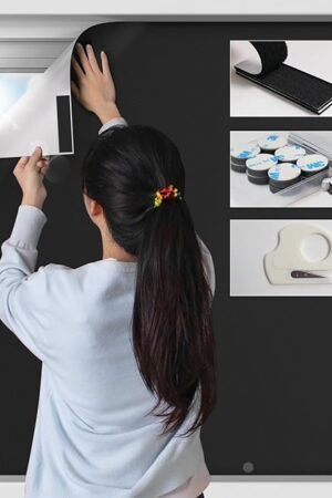 100% Blackout Window Cover, Portable Magnetic Blackout Shades for Window, Black Out Window Blinds No Drill Cuttable Blackout Curtains for Bedroom, RV, Nursery, Media Room, 39x57 inch