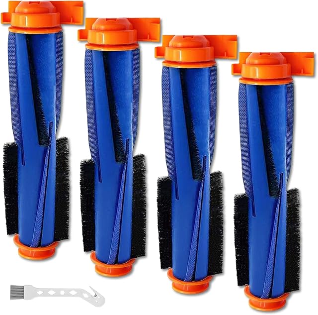 4 Pack Main Roller Brush Replacement for Shark AI AV2501S AV2511AE AV2610WA AV2501AE RV2502AE RV2400WD RV2610WD AV2510AOUS RV2520AOUS UR250BEOUS UR2500SR rv2410wd AI Ultra 2- in-1 Robot Vacuum