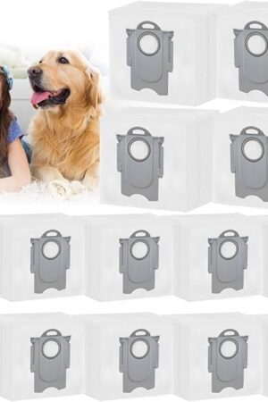 14 Pack Q5 Dust Bag Compatible with Roborock S8 Pro Ultra, S8+, Q7 Max+, Q8 Max+, Q5 Max+, Q5+, Q5 Pro+, S7 Max Ultra, S7 MaxV Ultra, Q7+ Robot Vacuum Cleaner, 3L Large Capacity Disposable Bag