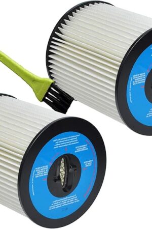 8106-01 Central Vac Filter Replacement Compatible with Dirt Devil CV2000 CV2200 CV2600, 7 inch Central Vacuum Cleaner Filter Compatible with Vacuflo FC300 FC520 FC530 FC550 FC610